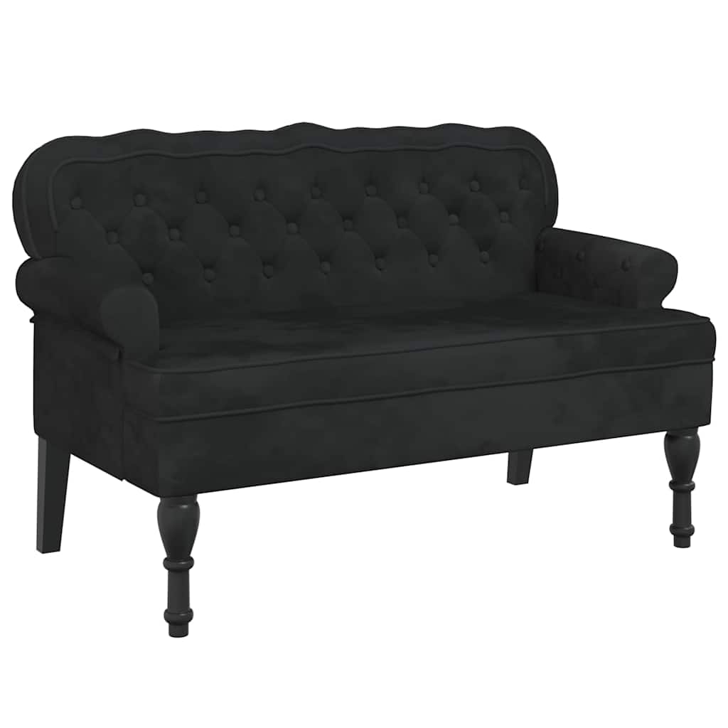 vidaXL Banco con respaldo de terciopelo 119,5x64,5x75 cm Multicolor