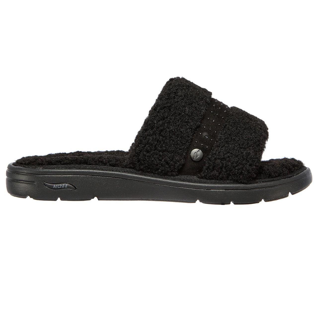 Skechers Arch Fit Lounge Sandalias para mujer negras en sintético 71027