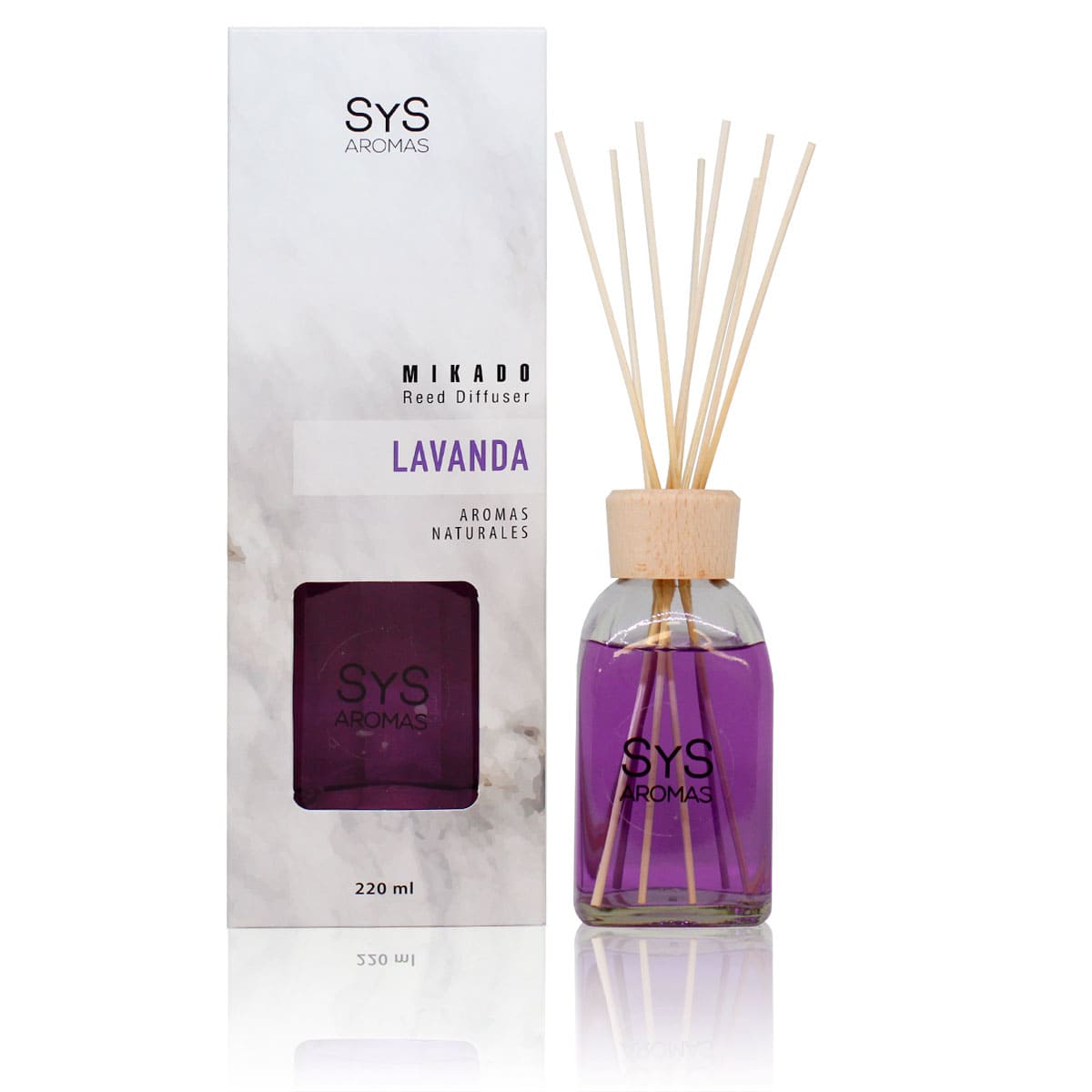 Ambientador Mikado Lavanda 220ml Marmol Collection SYS Aromas