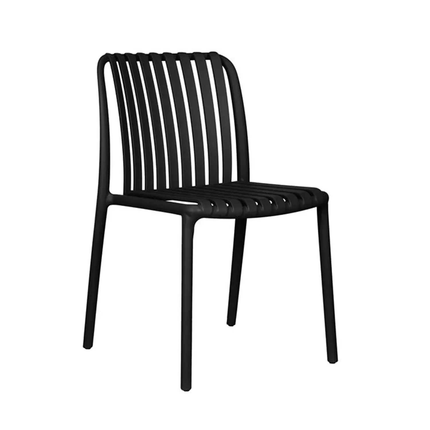 Lúzete - Silla De Jardin Apilable Negra Eolia  Polipropileno