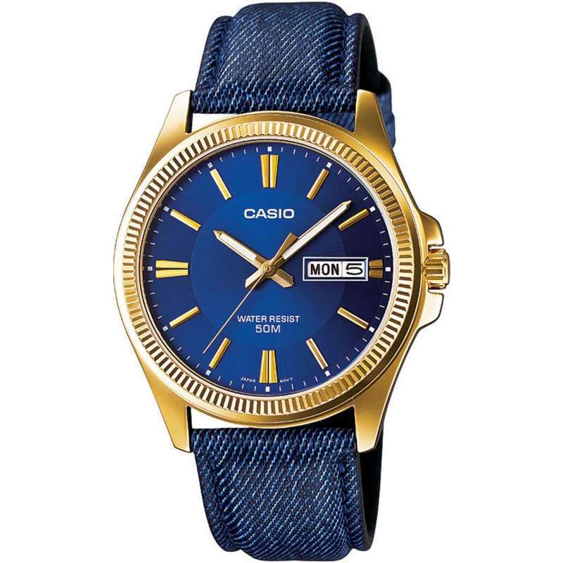 Casio  Mtp-e111gbl-2avdf Reloj De Pulsera Analógico Para Hombre Color Azul