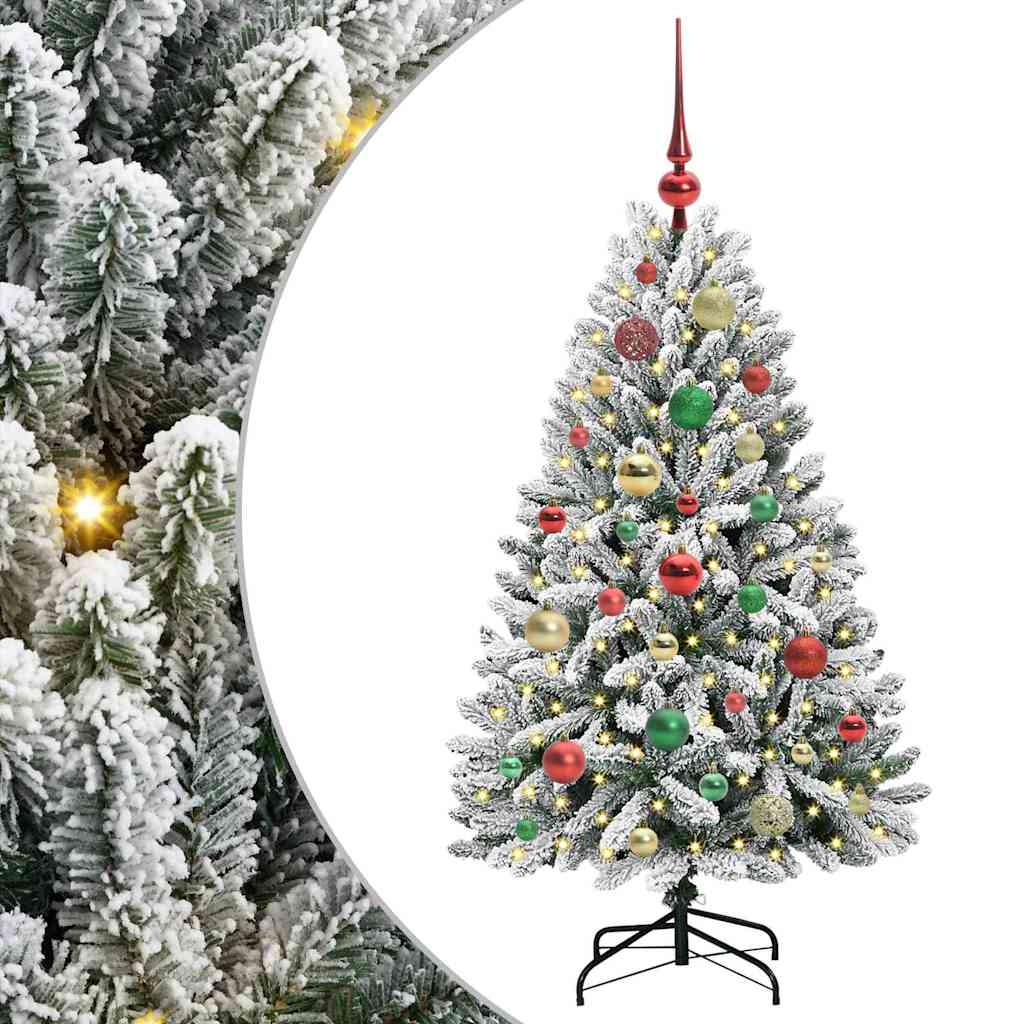 vidaXL Árbol de Navidad artificial 120 cm 150 LED Blanco Cálido