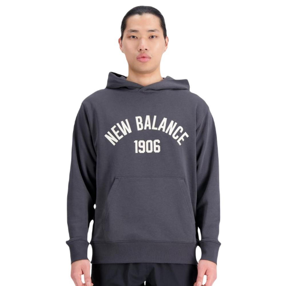 Sudadera New Balance Essentia Vars Flc Gris Oscuro Mt33553-Ack