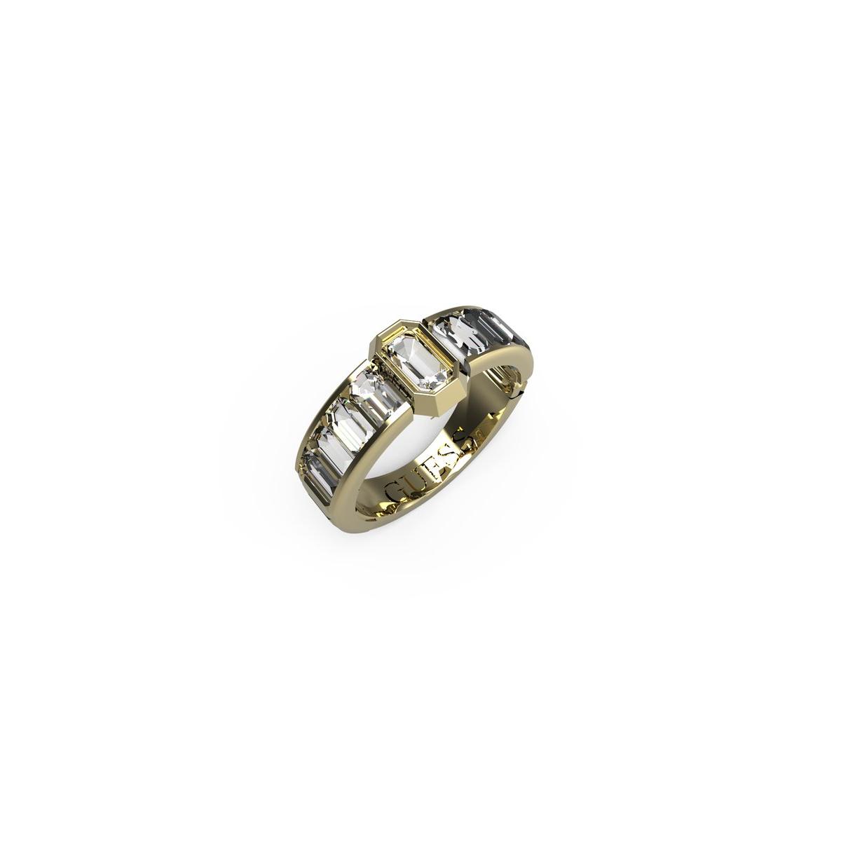 Guess Anillo Mujer Hashtag Guess De Acero Dorado Talla Europea 54 Talla España  Jubr04254jwyg54