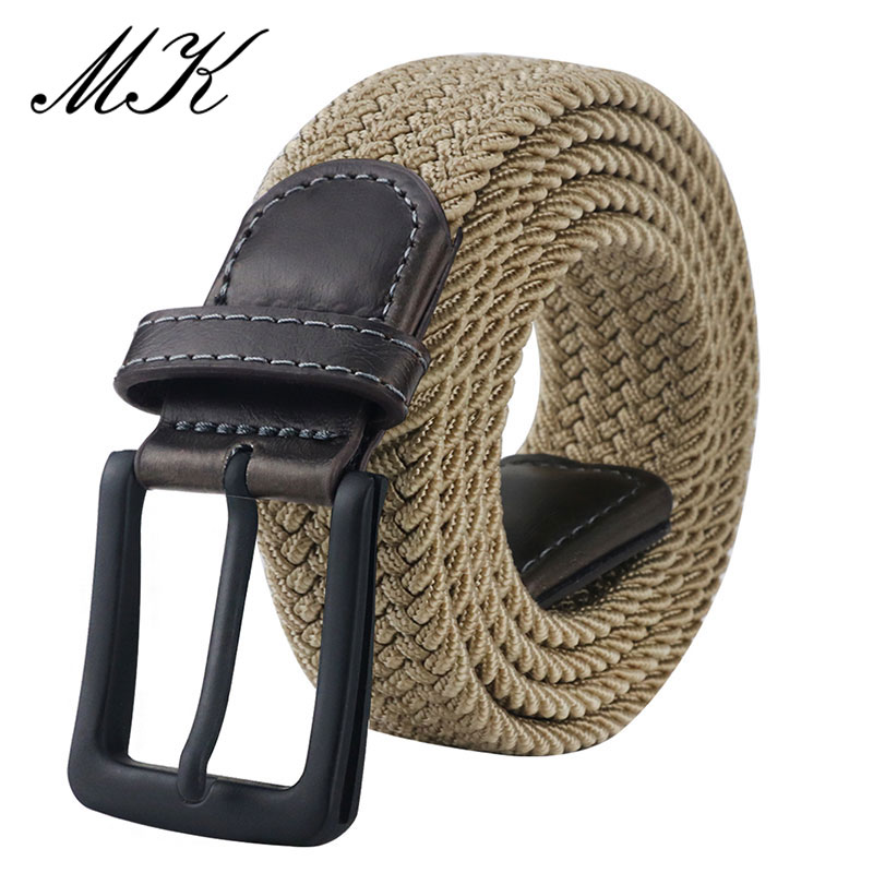 TK Cinturón De Lona Para Hombre Con Hebilla De Metal Moda Cinta Táctica Militar Elástico Para Pantalones Y Jeans