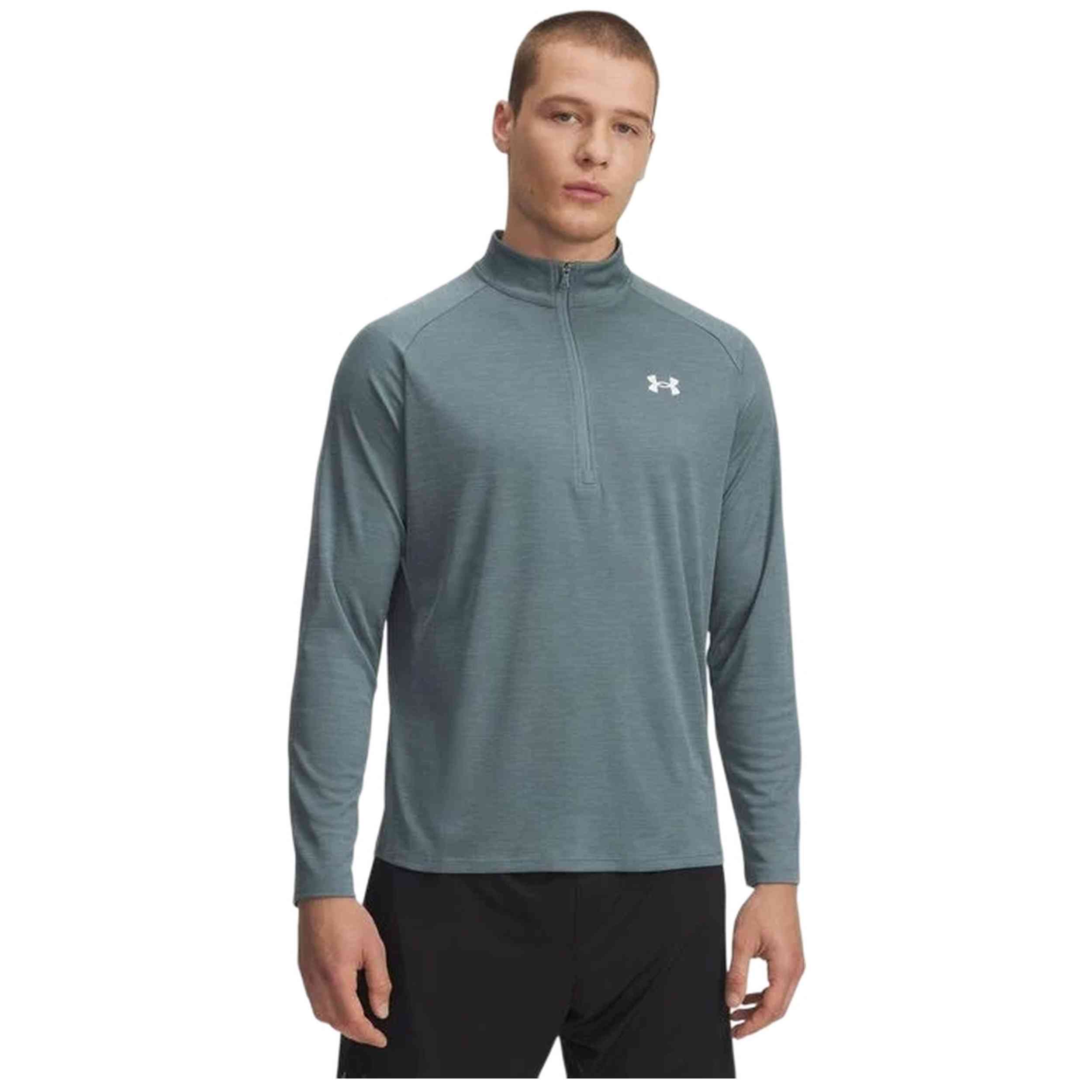 Camiseta Under Armour modelo Ua Tech Textured 1/2 Zip en color Azul