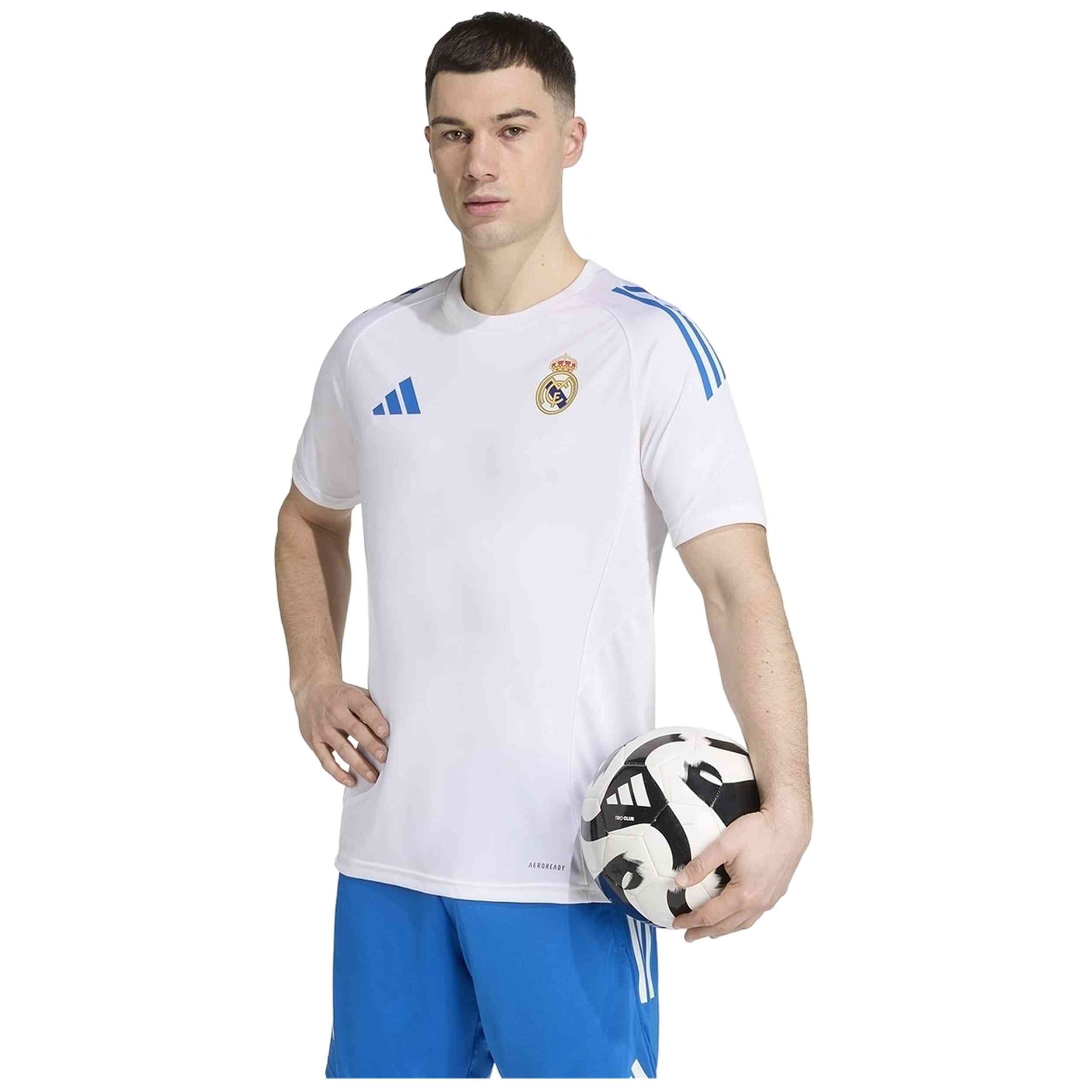 Camiseta De Futbol Adidas modelo REAL EU TR JSY para hombre y mujer en color Blanco