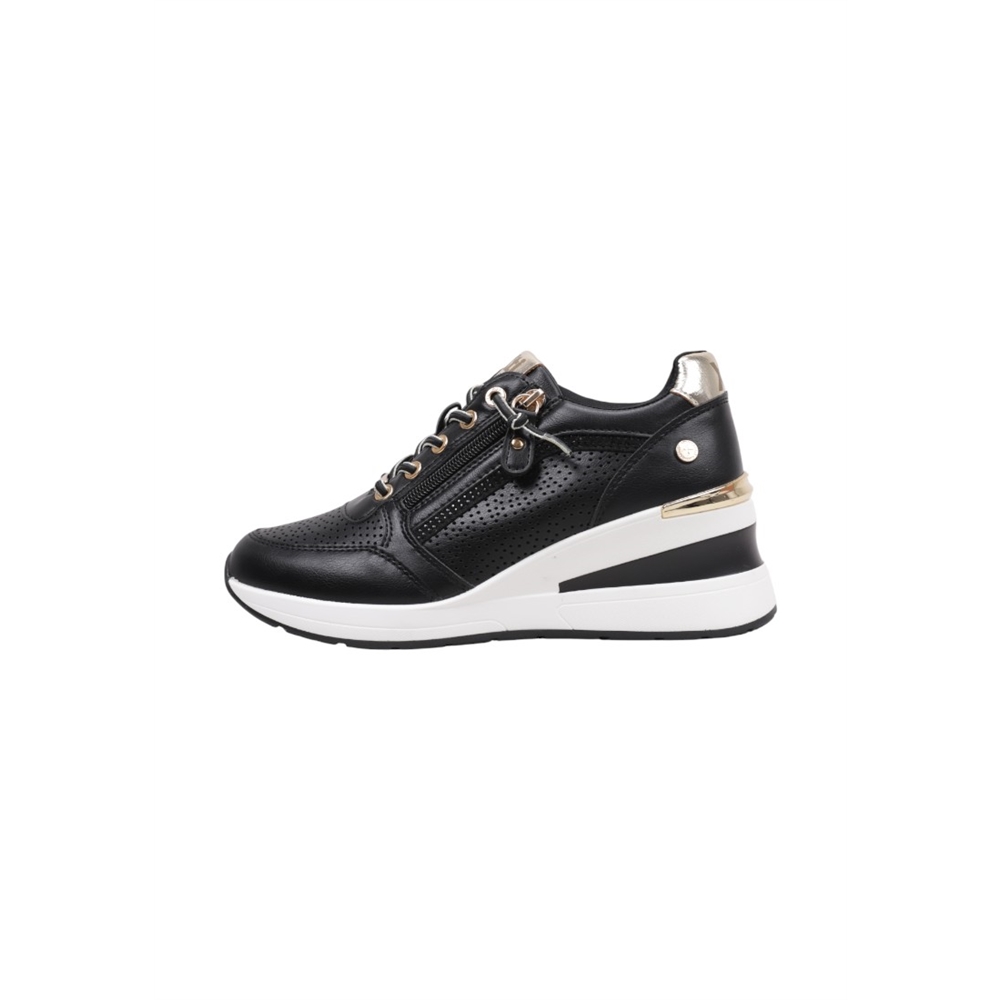 Xti 14510201 Deportivas Con Cuña Mujer Negro