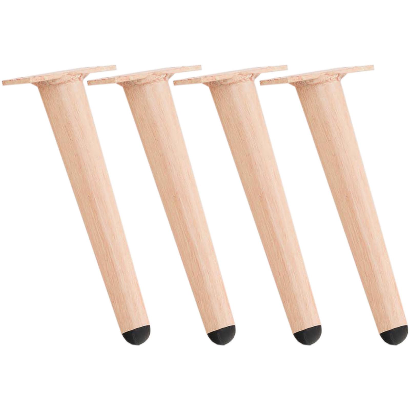 Juego de 4 patas para muebles Marrn claro,26 cm