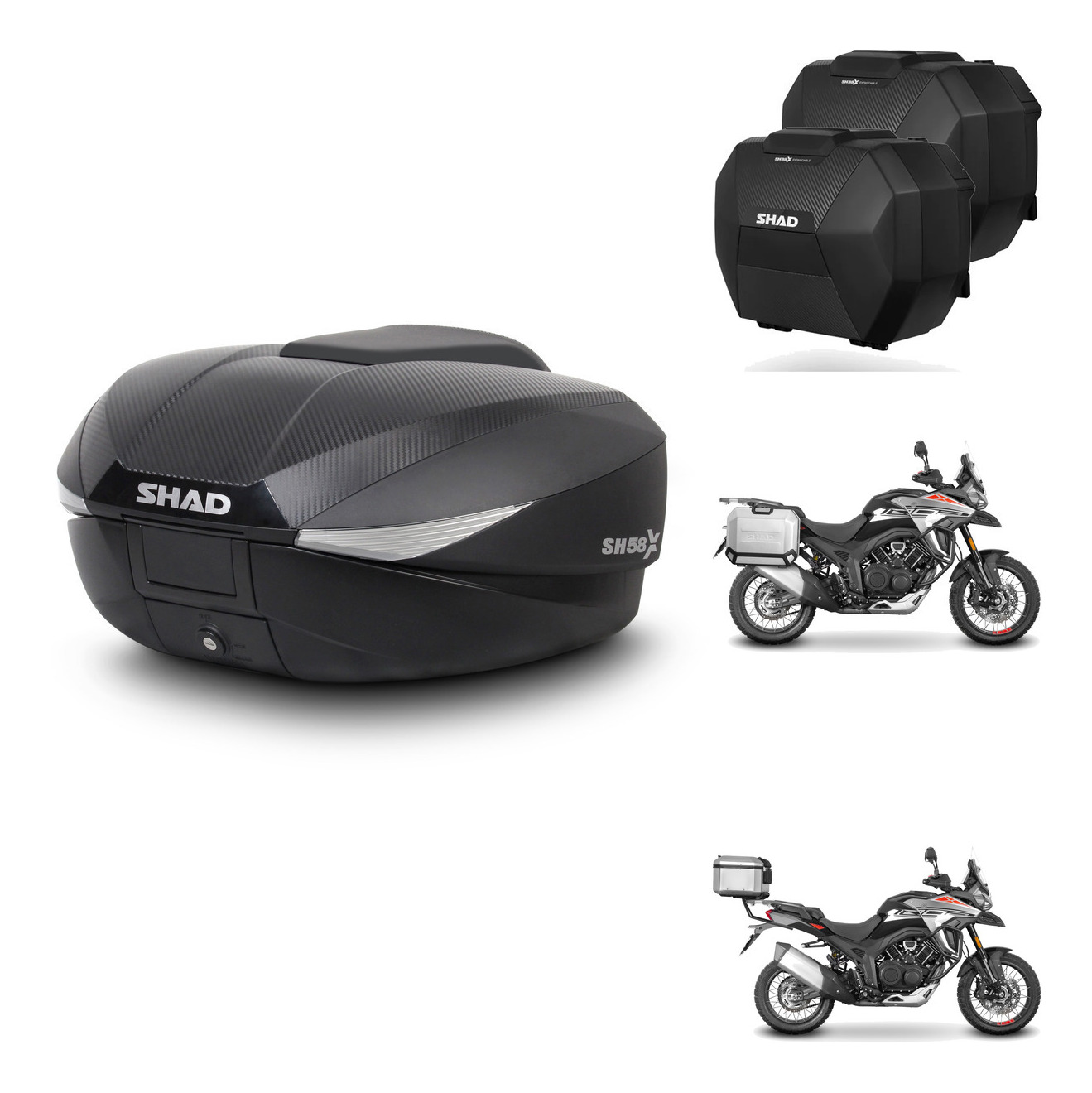 Maletas Sh38x Carbon + Herraje Baul + He KIT-581555