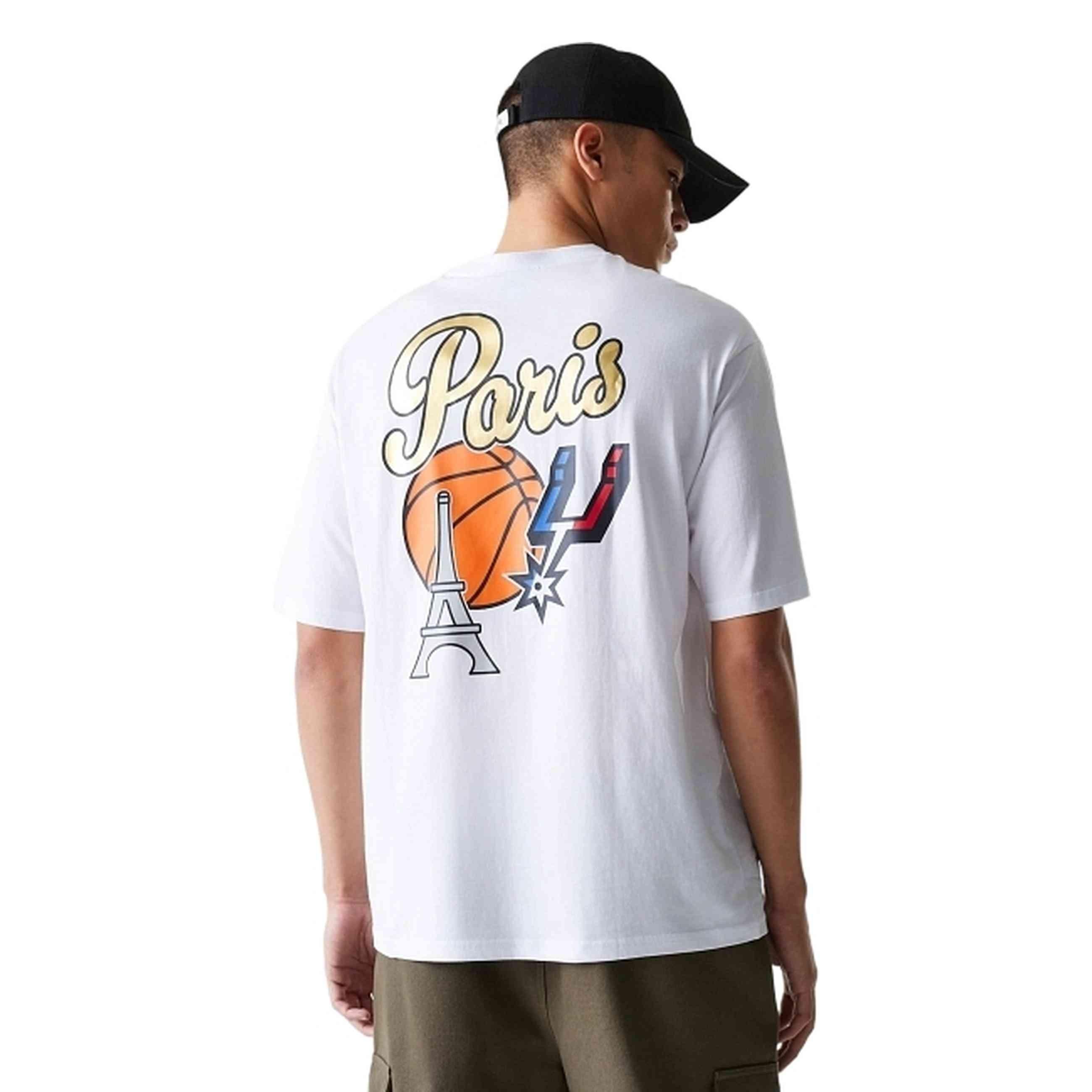 CAMISETA NEW ERA BLANCA SPURS NBA PARIS GAMES OS TEE SAASPU