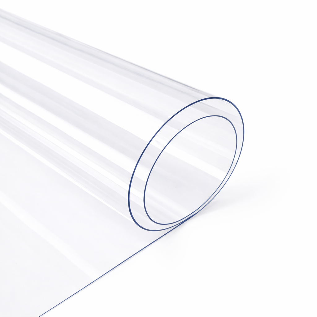 Protector de Mesa Transparente de PVC 0,3 mm, Mantel Impermeable Antimanchas y Fácil de Limpiar, para Cocina, Comedor, Escritorio, Terraza, Balcón, Jardín, Picnic, Fiestas y Manualidades
