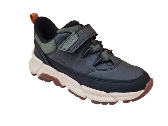 Geox - Botas para niños con membrana Amphibius J56LCA, impermeables y transpirables, color negro