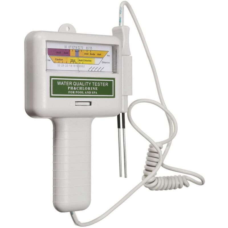 CA Comprobador de cloro y pH portátil, comprobador digital de calidad del agua, medidor de cloro, para piscinas, spas y monitor de calidad del agua.