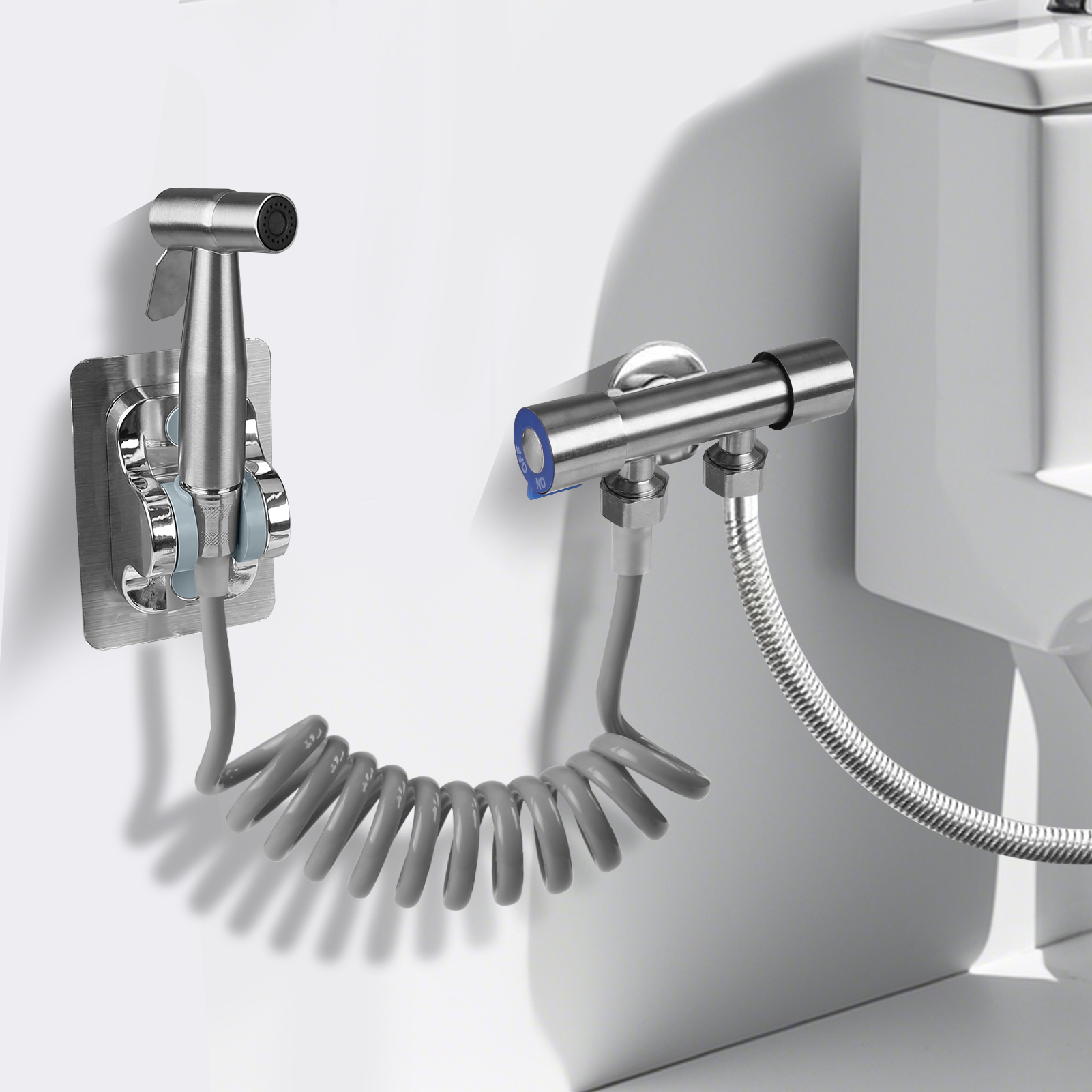 TK Juego De Rojellador Portátil De Acero Inoxidable Con Rojellador De Ducha Y Toallero Self Cleaning Para Inodoro
