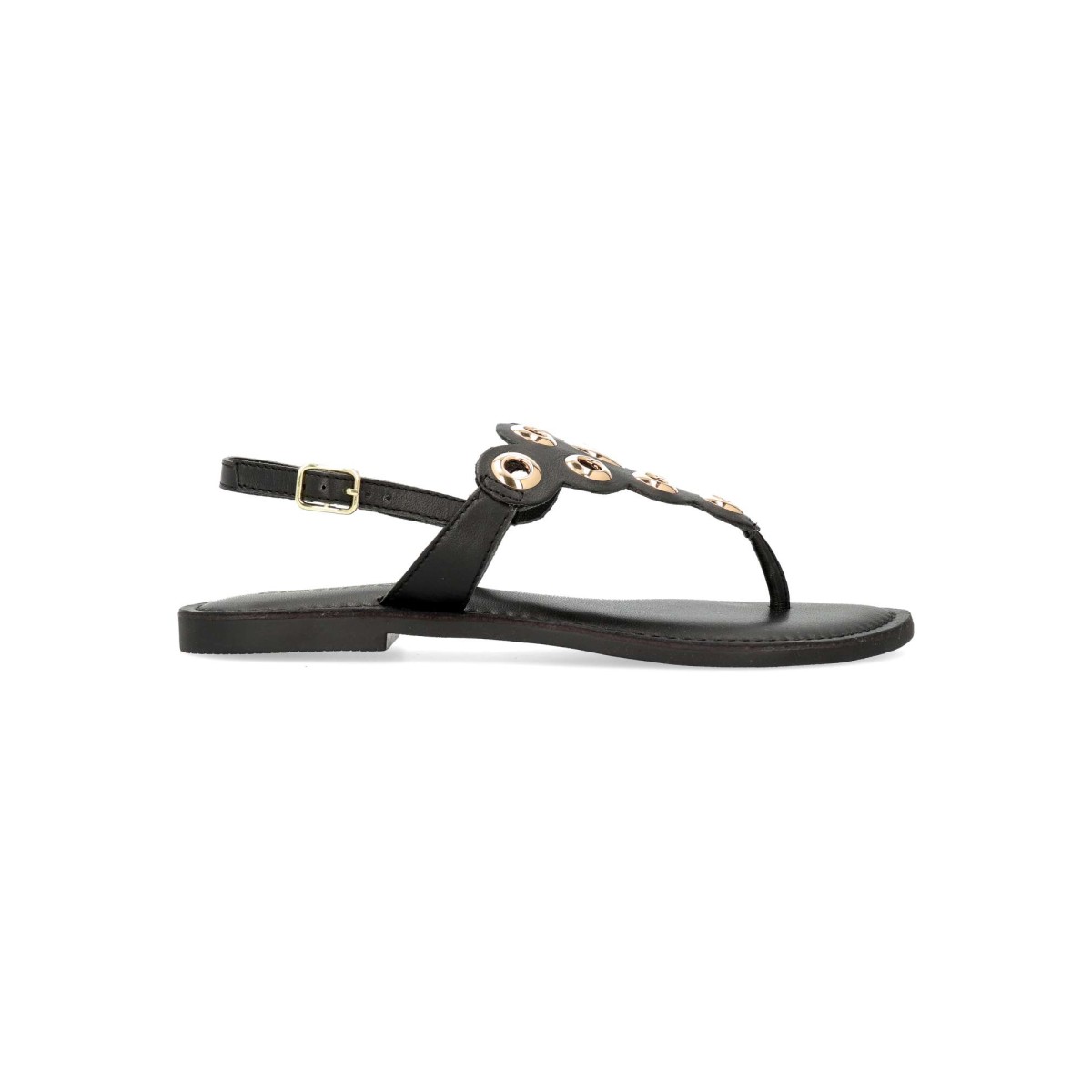 Gioseppo - Sandalias planas Dunbar para mujer, de piel con suela de goma y cierre de hebilla, plantilla confort acolchada con látex, ideal para vestidos y faldas en verano