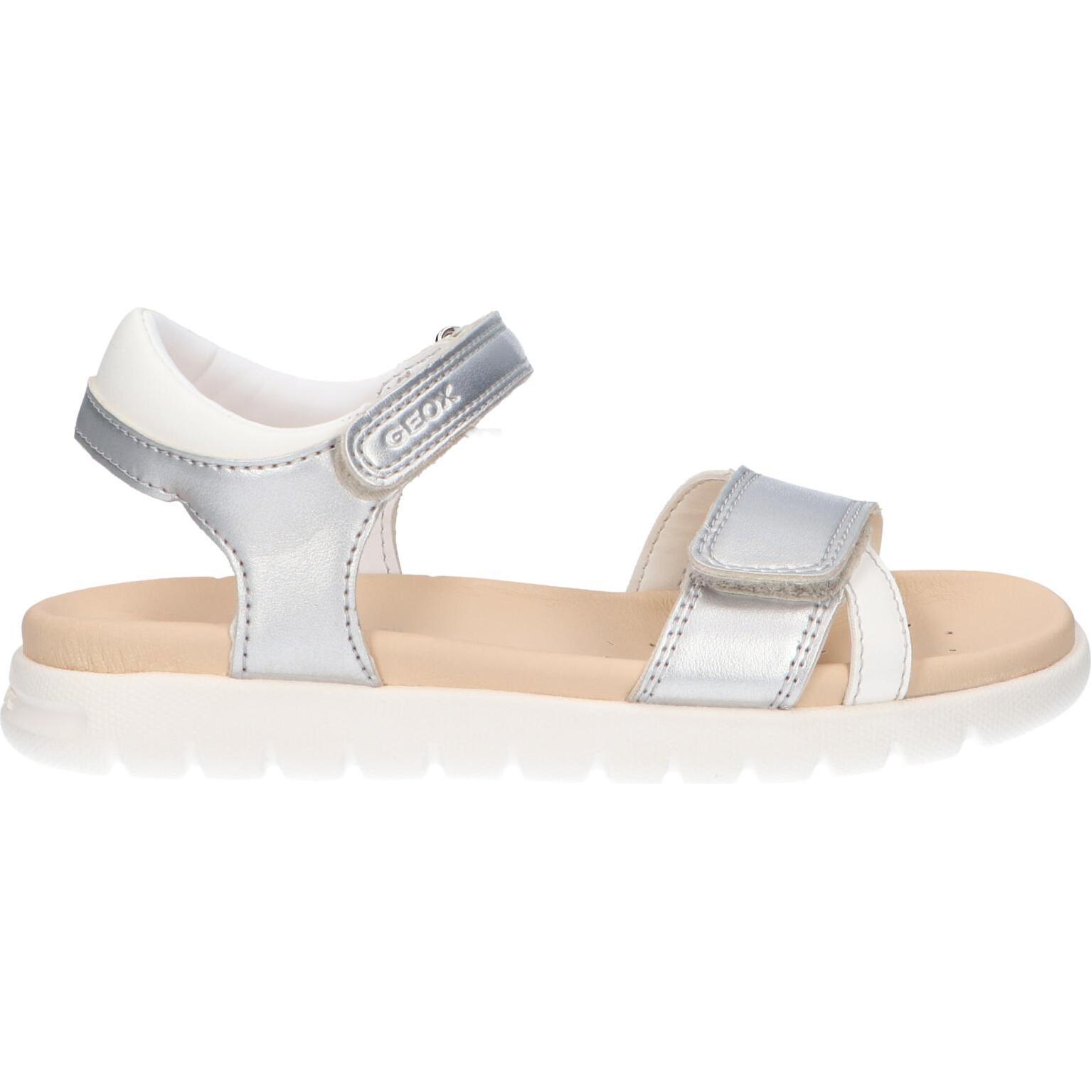 Women's and girls' sandals geox j35gsa 0nfbc j sandal soleima c0434 silver-white