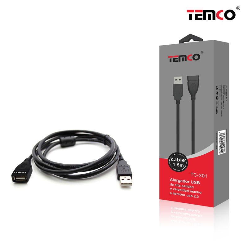 Cable Alargador USB macho-hembra 1.5m
