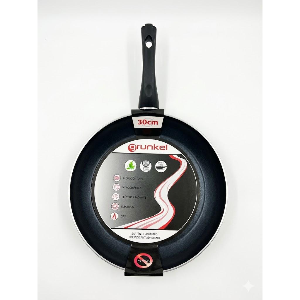 Sartén Grunkel 30cm de Aluminio Forjado con Doble Capa Antiadherente – Apta para Todo Tipo de Cocinas (Inducción, Gas, Vitro)