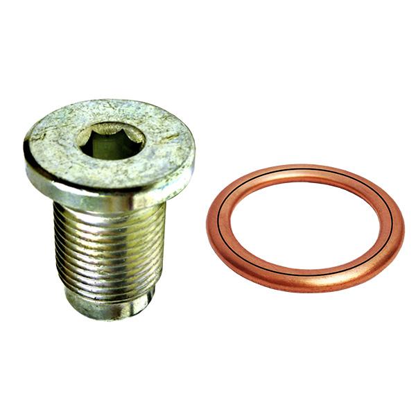 3RG INDUSTRIAL Kit tapón cárter y junta (2PCS), OEM 46476967, TS: M18 x 1,5 GS: 18 x 24