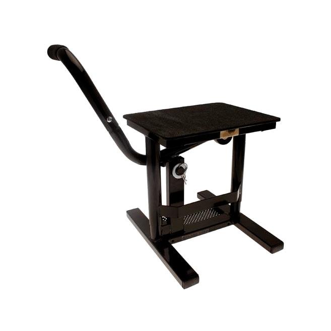 Caballete Elevador De Moto Acero Negro Off Road Mx Con Bandeja De Herramientas Y Brazo De Palanca Separable 892163