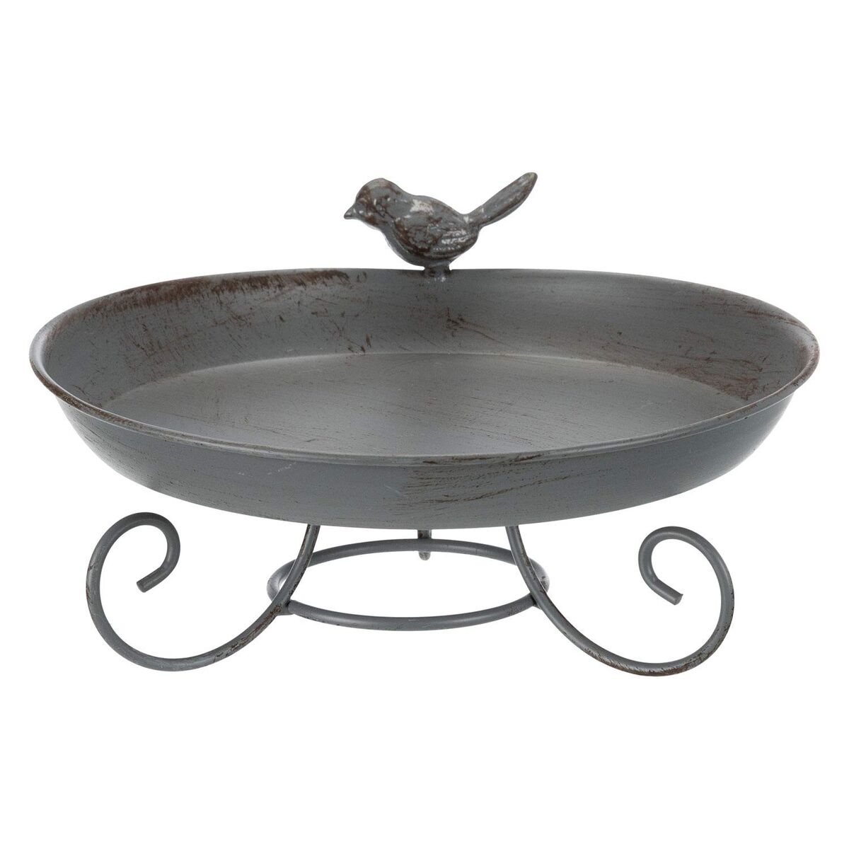 Trixie - Bebedero para gatos y perros de metal gris, resistente y fácil de limpiar, ideal para mascotas pequeñas y medianas