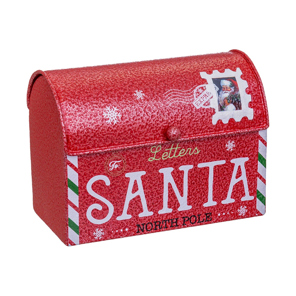 Buzón para cartas de Santa Claus de metal rojo de 15x10 cm  LOLAhome