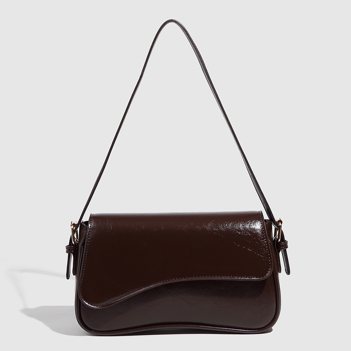 Bolso de hombro para mujer, bolso de piel vegana, bolso de hombro con bandolera desmontable