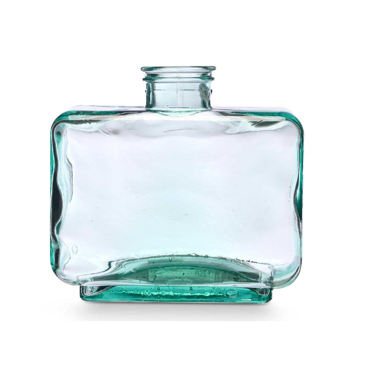 Jarron vidrio reciclado rectangular Carmela 22 cm