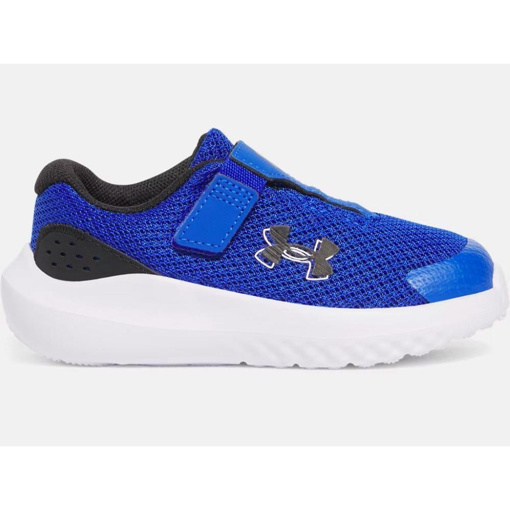 Under Armour - Zapatillas UA BINF SURGE 4 AC Kids para entrenamiento, malla ligera y transpirable con sujeción en talón y cierre de velcro