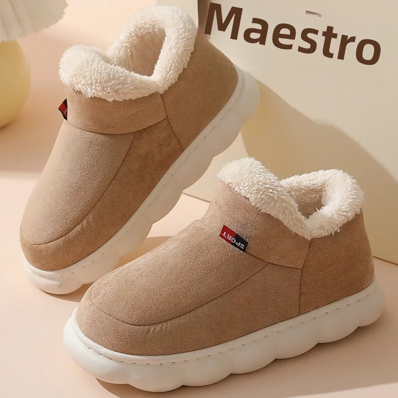 TK Zapatillas Casuales De Invierno Para Mujer Y Hombre Zapatos De Casa Con Forro De Algodón Suave Calzado Cálido Para Exterior Y Interior
