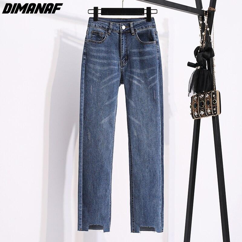 TK Mujeres Vaqueros Largos Verano Pantalones Lápiz Elástico Oversize Loose Casual Denim Moda Femenina Botas Nueva Primavera 1
