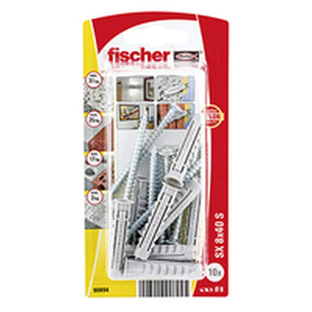 blister taco+tornillo sx ø8x40mm sk nv 10 unid. 568122 fischer