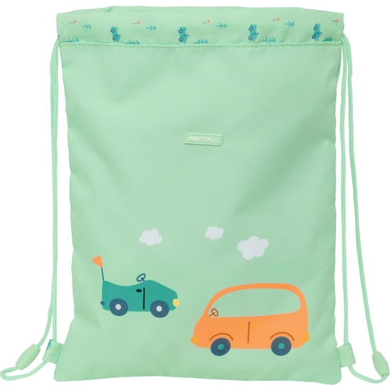 Safta - Mochila con Cuerdas Coches Preescolar 34x26 cm para Niños y Adultos - Bolsa de Cuerdas Coches Preescolar Ideal para Escuela, Deportes y Actividades al Aire Libre