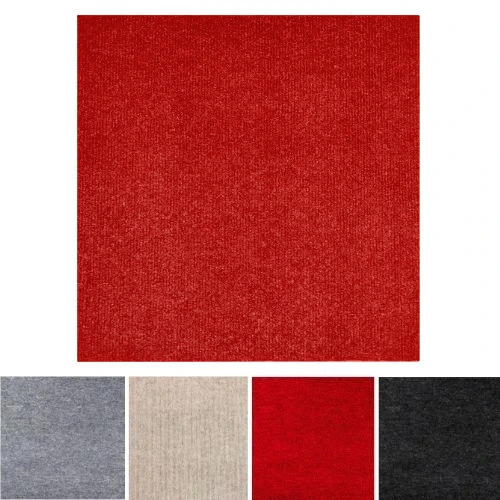 Arquiservi - Moqueta en losetas autoadhesiva Rojo 50x50cm | Fácil Instalación, Lavable y Antideslizante para Oficinas y Hogar