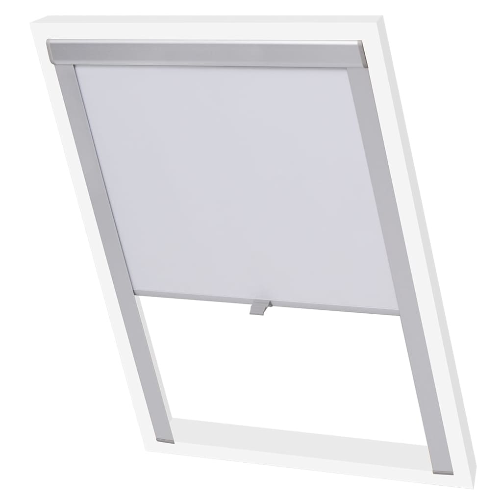 vidaXL Persiana enrollable opaca blanca SK08 GGL y GGU