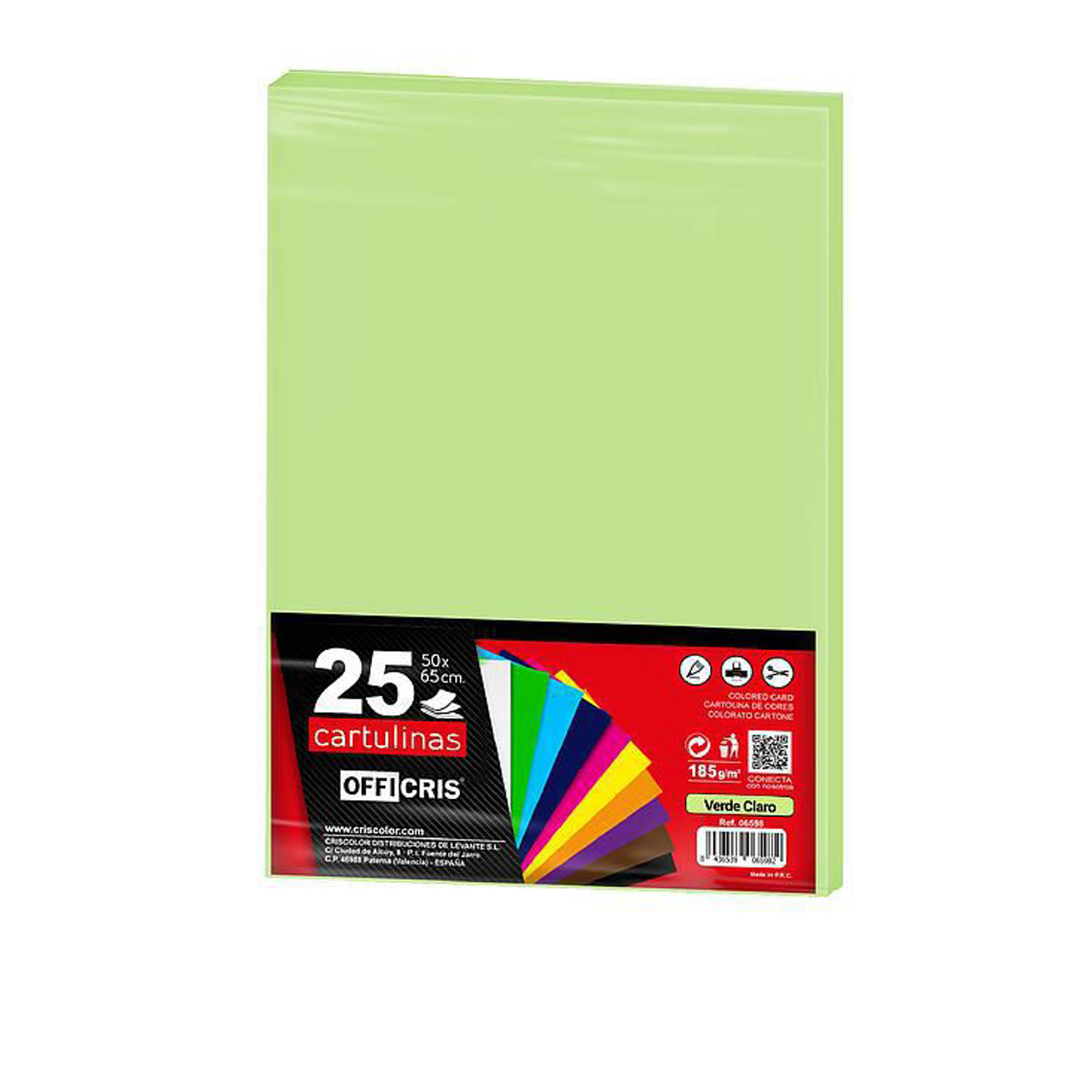 UD - Set 25 Cartulinas A2 380g 50x65 cm – Colores Surtidos para Manualidades, Arte y Proyectos