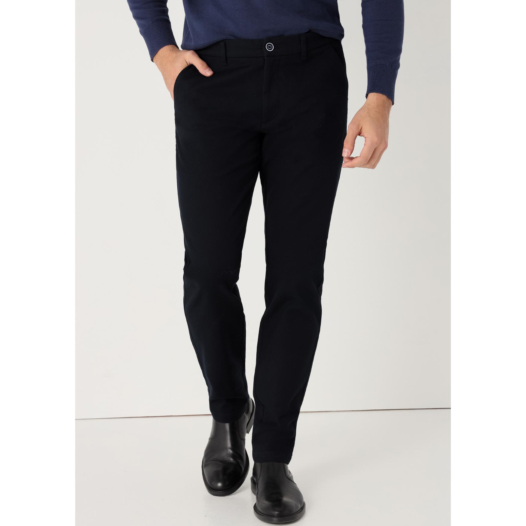 BENDORFF - Pantalon chino - Slim fit -Tiro Medio Tejido con textura cremallera lateral - Tallaje en Pulgadas- Tallaje en Pulgadas