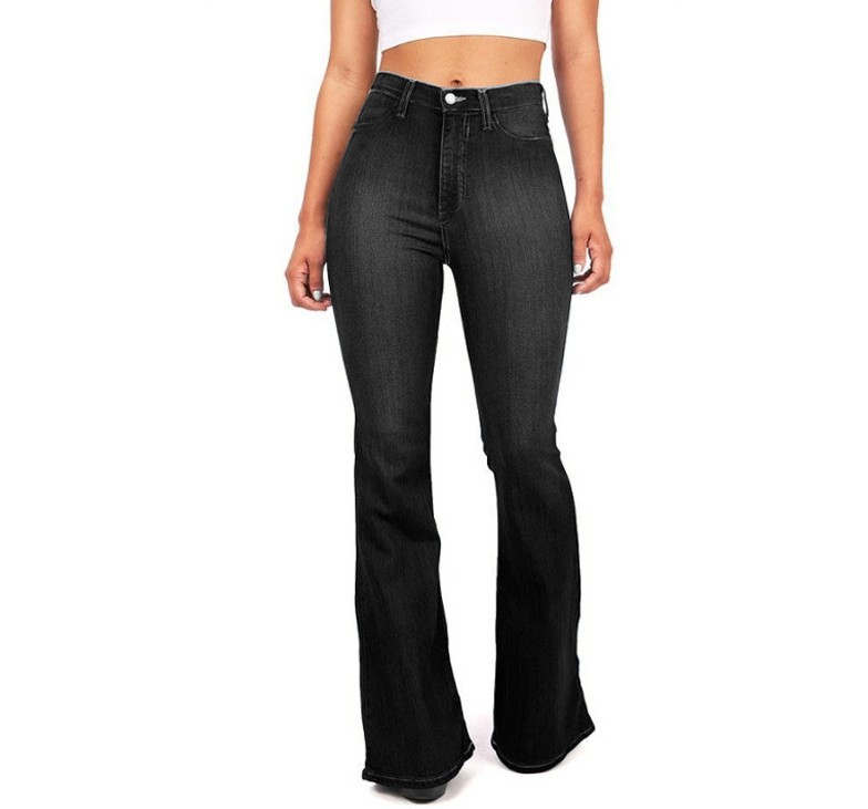 OmHO Vaqueros retro acampanados de cintura alta para mujer, pantalones acampanados largos y ajustados de pierna ancha para primavera y otoño, verano