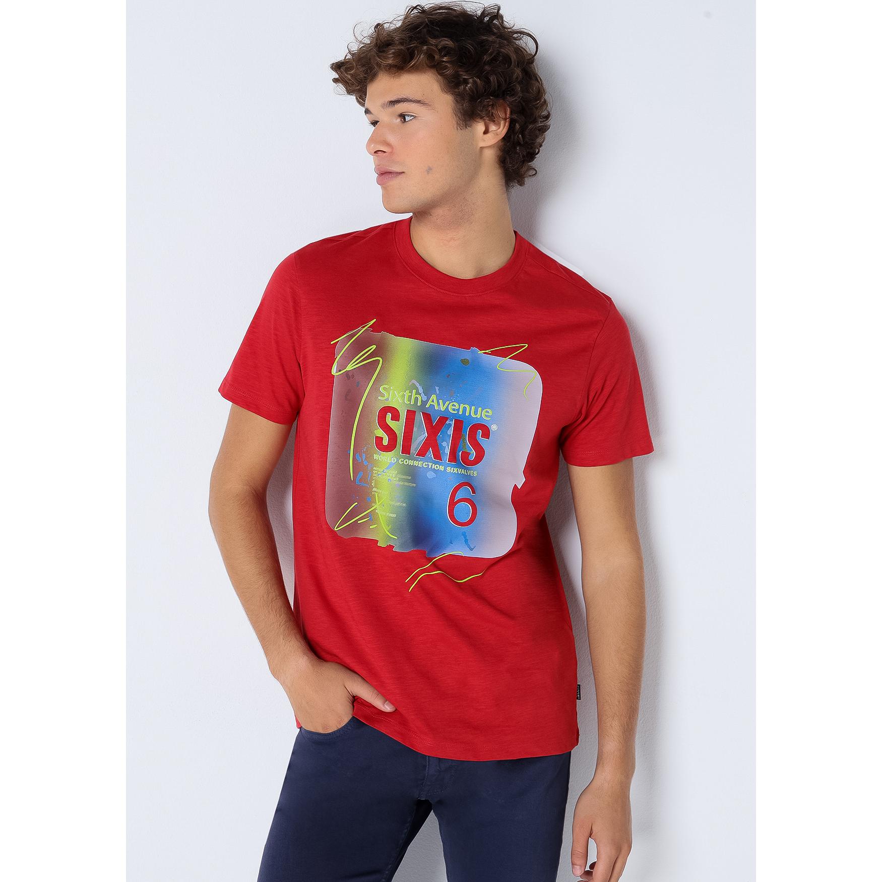 SIX VALVES - Camiseta de manga corta estampado degradado