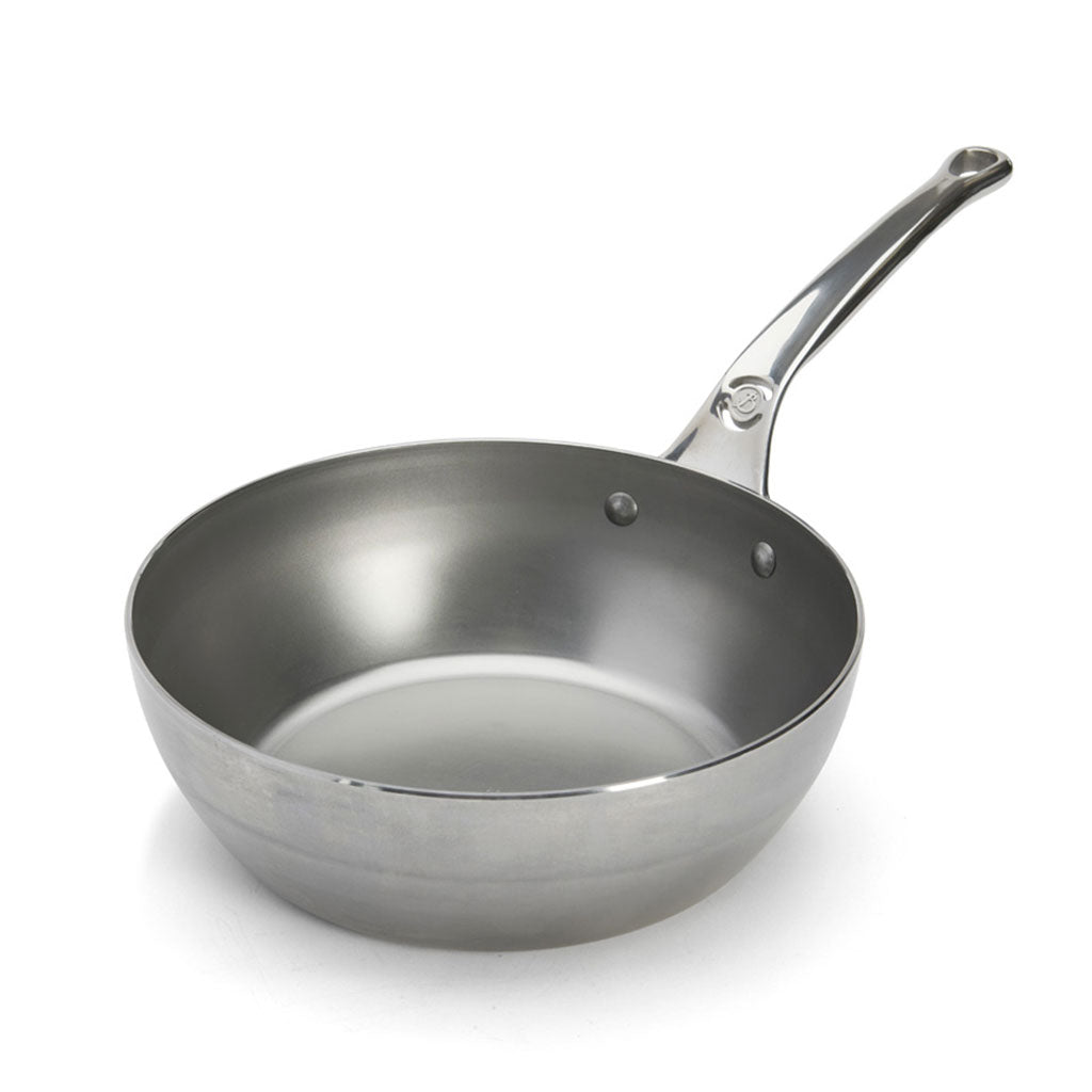 Sartén Profunda de Hierro Natural sin Recubrimientos Químicos de De Buyer, Ideal para Freír y Gratinar