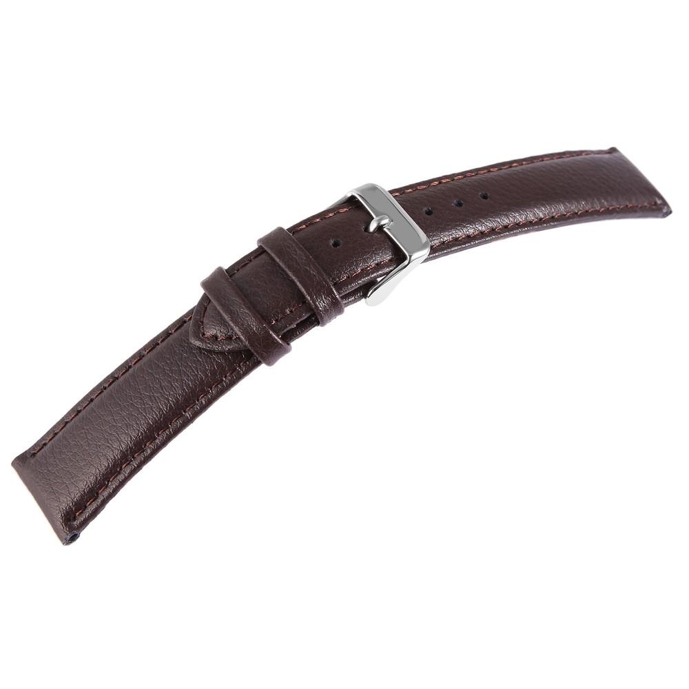 Bracelete para Reloj em Pele Genuína Castanho 20 mm
