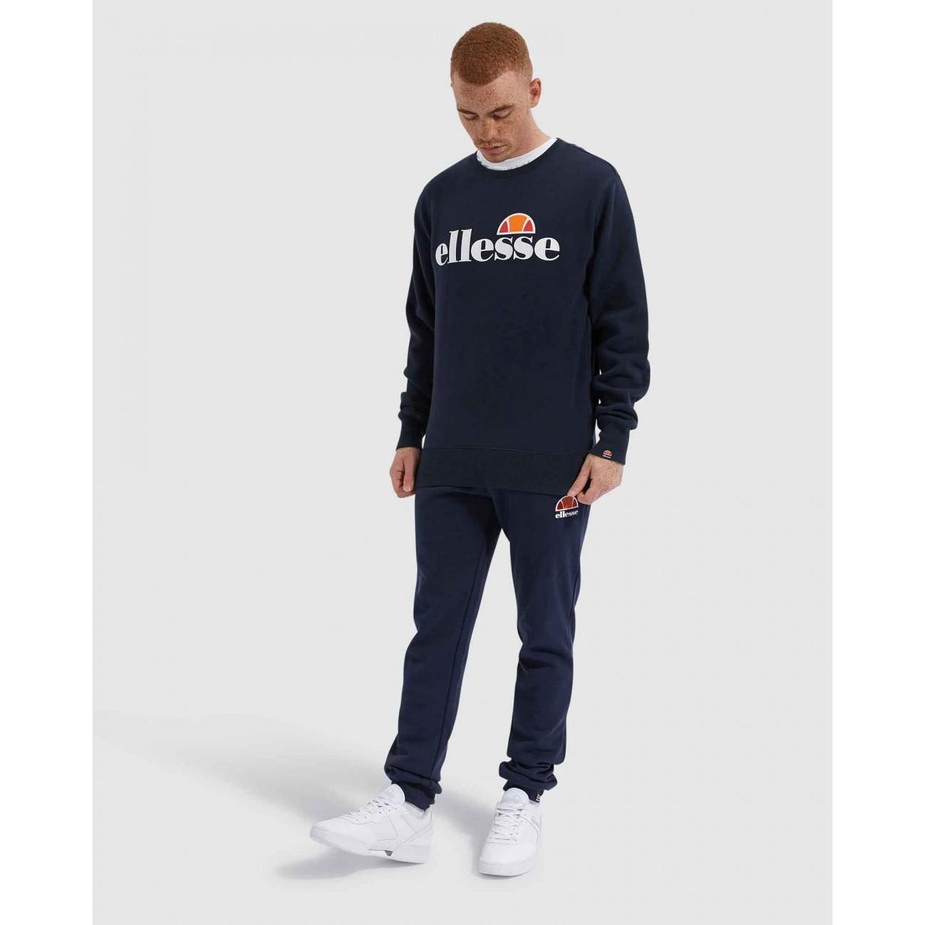 Ellesse Sudadera Marino con Forro Polar Hombre Estilo Sin Esfuerzo