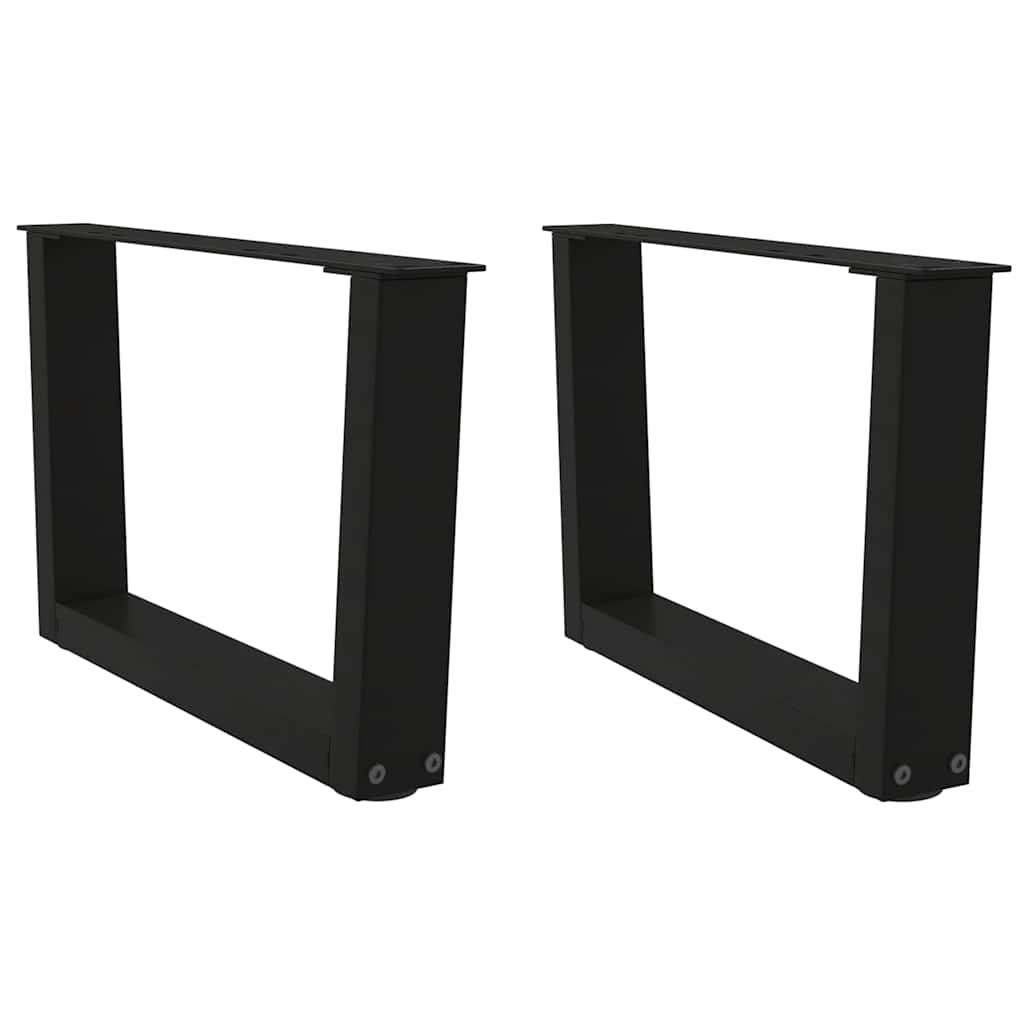 vidaXL Patas para mesa de centro en forma de V (2 unidades) 60 x (30-31,3) cm, acero