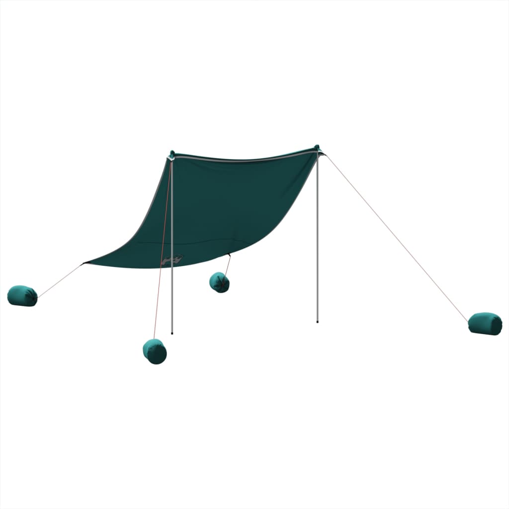vidaXL Toldo de playa con anclas de arena 214x236 cm tienda de playa Color Azul, Gris, Verde y mas