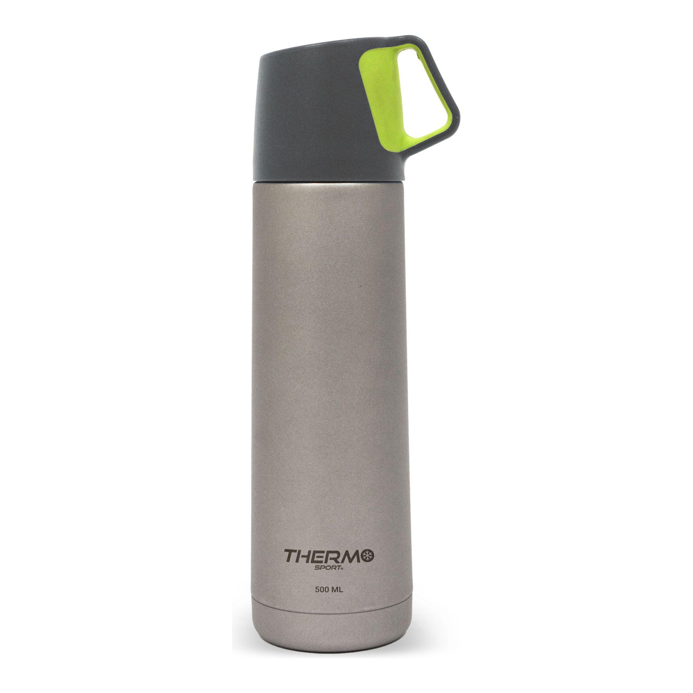THERMOSPORT - Termo Inoxidable Mate 500ml con Taza - Aislante para Bebidas Calientes y Frías - Diseño Moderno y Portátil