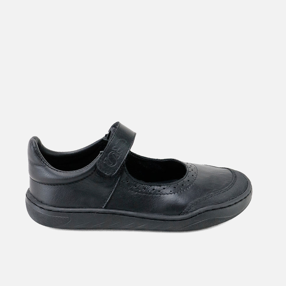 Merceditas colegiales barefoot piel napa negro Elisoft | Eli 1957