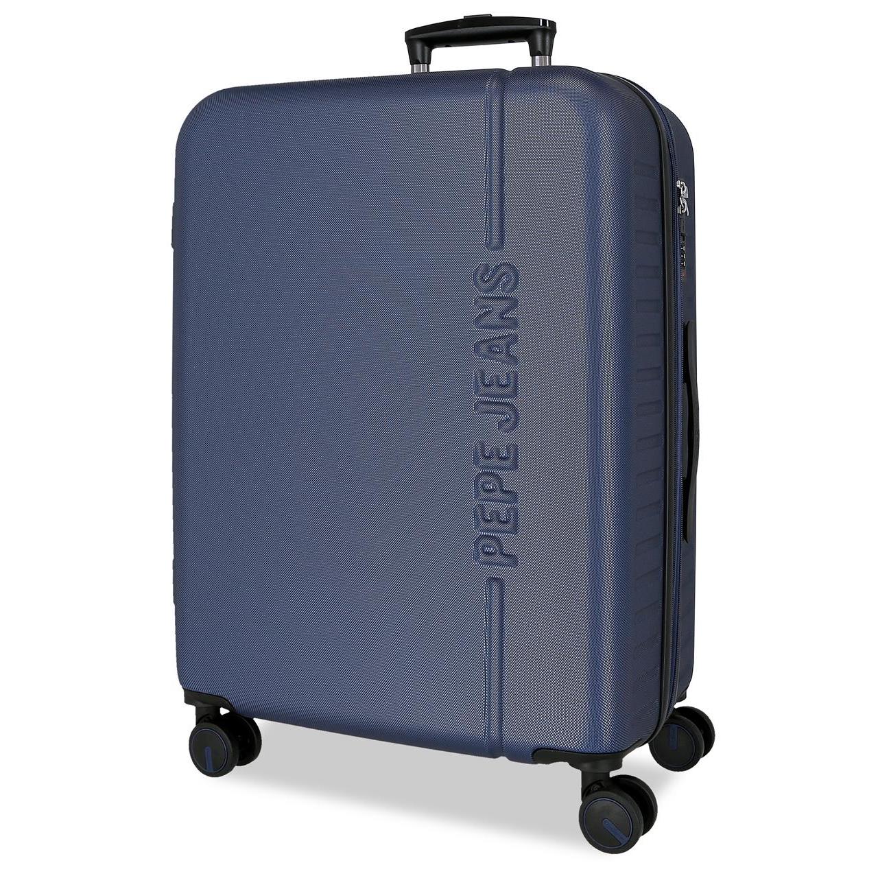 Pepe Jeans - Maleta mediana Expansible rígida Montana de ABS para viajes, 48x68x27 cm (72 L), con ruedas multidireccionales y compartimentos organizados