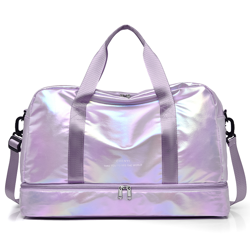Bolso De Viaje Para Mujer Gran Capacidad Bolso De Hombro Casual Bandolera Equipaje Separación Seco-Mojo Deportivo Y Fitness