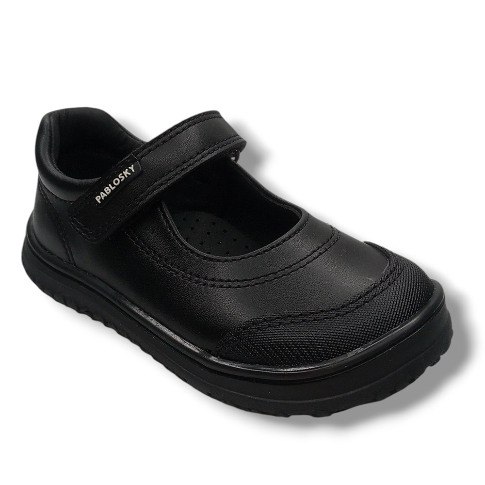 Pablosky Merceditas Colegial Niña Barefoot 355415 LEADER-TECH NEGRO calzado niños ROYALE CORDONETS